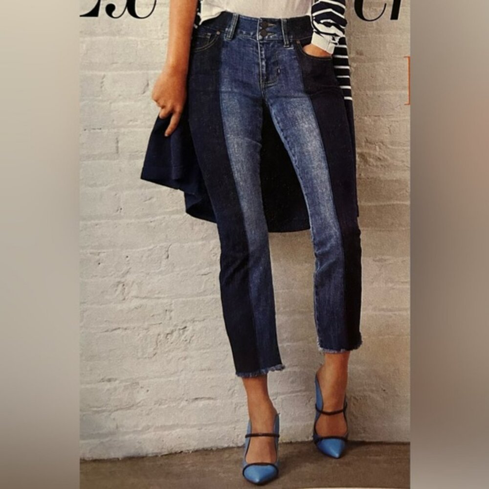 CAbi Blue Ankle Cropped Jeans Classic Style